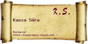 Kasza Sára névjegykártya