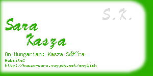 sara kasza business card